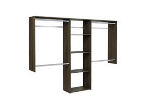 Easy Track Deluxe Starter Closet Storage Organizer System with Shelves, Truffle Easy Track Deluxe Starter Closet Storage Organizer System with Shelves, Truffle