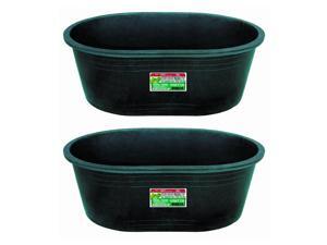 Tuff Stuff Heavy Duty 18 Gallon Oval Water, Feed, or Storage Tub, Black (2 Pack) Tuff Stuff Heavy Duty 18 Gallon Oval Water, Feed, or Storage Tub, Black (2 Pack)