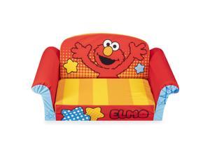 Marshmallow Furniture Children's 2 in 1 Flip Open Kids Sofa, Sesame Street Elmo
