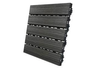 AURA 12" x 12" Premium Polymer Outdoor Patio Deck Tile, Driftwood Gray (6 Pack) AURA 12" x 12" Premium Polymer Outdoor Patio Deck Tile, Driftwood Gray (6 Pack)