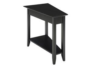 Convenience Concepts American Heritage V Shape Wedge End Table, Black (Wood)
