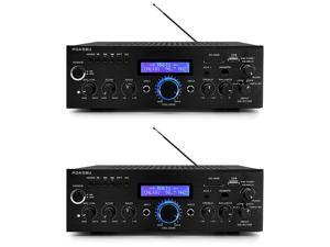 Pyle Home 200 Watt AM/FM AUX/USB Bluetooth Home Stereo Amplifier System (2 Pack) Pyle Home 200 Watt AM/FM AUX/USB Bluetooth Home Stereo Amplifier System (2 Pack)