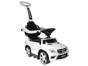 Best Ride On Cars Toddler 4-in-1 Mercedes Push Car Stroller w/ LED Lights, White Best Ride On Cars Toddler 4-in-1 Mercedes Push Car Stroller w/ LED Lights, White