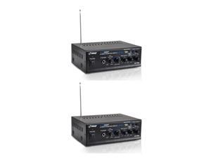 Pyle Mini Bluetooth Home Audio 80 W 2 Channel Amplifier Stereo Receiver (2 Pack) Pyle Mini Bluetooth Home Audio 80 W 2 Channel Amplifier Stereo Receiver (2 Pack)