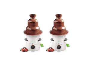 NutriChef 16oz 3 Tier Electric Fondue Maker Fountain Chocolate Melter (2 Pack) NutriChef 16oz 3 Tier Electric Fondue Maker Fountain Chocolate Melter (2 Pack)
