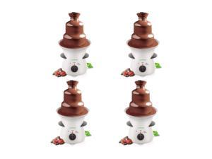 NutriChef 16oz 3 Tier Electric Fondue Maker Fountain Chocolate Melter (4 Pack) NutriChef 16oz 3 Tier Electric Fondue Maker Fountain Chocolate Melter (4 Pack)