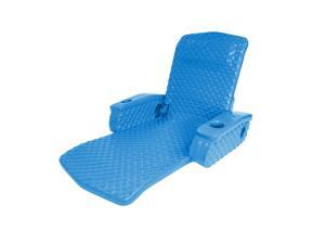 TRC Recreation Folding Baja Float Swimming Pool Water Lounger Chair, Bahama Blue TRC Recreation Folding Baja Float Swimming Pool Water Lounger Chair, Bahama Blue