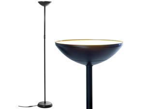 Brightech SkyLite LED High Lumen Uplight Torchiere Standing Floor Lamp, Black