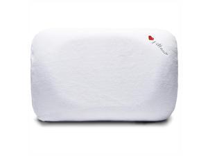 I Love Pillow Ergonomic Contour Sleeping Pillow with Cover, King Sized, White