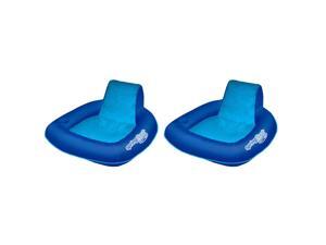 SwimWays Spring Float SunSeat Pool Summertime Relaxation Lounger, Blue (2 Pack) SwimWays Spring Float SunSeat Pool Summertime Relaxation Lounger, Blue (2 Pack)