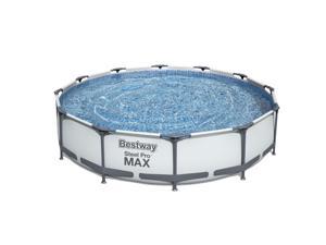Bestway Steel Pro Max 12ft x 30in Frame Round Above Ground Swimming Pool w/ Pump