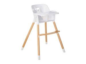 Be Mindful Convertible Adjustable Modern Children's Baby Table High Chair, White