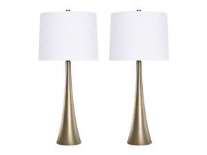 Grandview Gallery 29.5in Modern Table Lamps, Plated Gold (Set of 2)