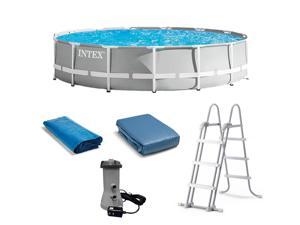 Intex 15 Foot x 42 Inch Prism Frame Above Ground Swimming Pool Set