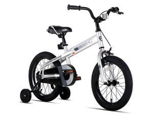 Joystar Whizz BMX Kids Bike Boys & Girls Ages 2-4 w/Training Wheels, 12", Silver
