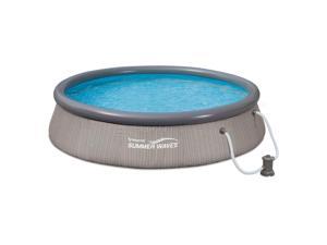 Summer Waves 12ft x 36in Quick Set Ring Above Ground Pool with Pump