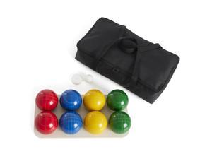 YardGames Premium Outdoor 100mm Resin Bocce Ball Game Set, 4 Players or 2 Teams