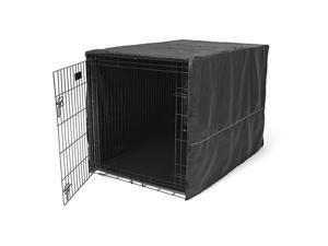 MidWest Homes For Pets 48 Inch Quiet Time Polyester Kennel Crate Cover, Black