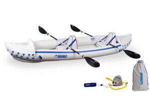 Sea Eagle 370 Pro 3 Person Inflatable Kayak Canoe Boat w/ Paddles (OpenBox)