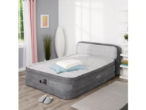 Intex Ultra Plush Fiber-Tech Airbed with Headboard, Queen Intex Ultra Plush Fiber-Tech Airbed with Headboard, Queen