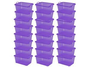Life Story Purple Stackable Closet Storage Box Container, 55 Quart (24 Pack) Life Story Purple Stackable Closet Storage Box Container, 55 Quart (24 Pack)