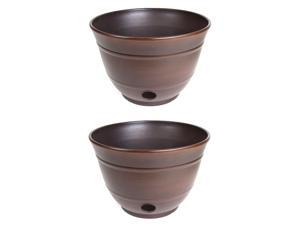 Liberty Garden Banded High Density Resin Hose Holder Pot with Drainage (2 Pack) Liberty Garden Banded High Density Resin Hose Holder Pot with Drainage (2 Pack)