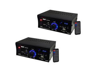 Pyle Mini 2 x 40-Watt Stereo Power Amplifier + USB/SD/AUX/LED Display (2 Pack) Pyle Mini 2 x 40-Watt Stereo Power Amplifier + USB/SD/AUX/LED Display (2 Pack)