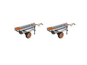 WORX Aerocart Multifunction Wheelbarrow Dolly Cart Garden Carrier Cart (2 Pack) WORX Aerocart Multifunction Wheelbarrow Dolly Cart Garden Carrier Cart (2 Pack)