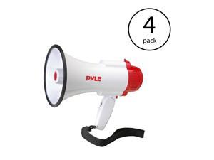 Pyle Pro Handheld Megaphone Bull Horn with Siren and Voice Recorder (4 Pack)