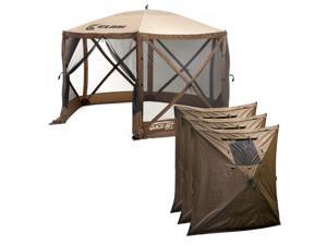 Clam Quick-Set Escape Portable Outdoor Gazebo Canopy Screen + 3 Wind Panels Clam Quick-Set Escape Portable Outdoor Gazebo Canopy Screen + 3 Wind Panels