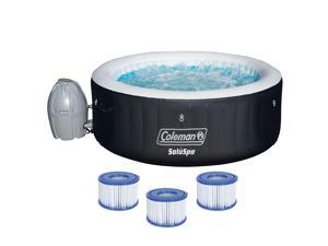 Coleman SaluSpa 4 Person Inflatable Hot Tub Spa with 3 Filter Cartridge Refills Coleman SaluSpa 4 Person Inflatable Hot Tub Spa with 3 Filter Cartridge Refills