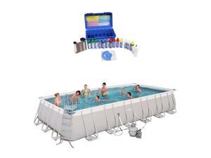 Bestway 24ft x 12ft x 52in Rectangular Frame Family Swimming Pool & Test Kit Bestway 24ft x 12ft x 52in Rectangular Frame Family Swimming Pool & Test Kit
