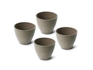 Algreen Valencia 10 x 8.3 In Flower Garden Pot Planter, Taupe (4 Pack) Algreen Valencia 10 x 8.3 In Flower Garden Pot Planter, Taupe (4 Pack)