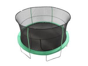 JumpKing JK1418C2 14 Foot Padded Enclosed Round Trampoline with G3 Poles, Green JumpKing JK1418C2 14 Foot Padded Enclosed Round Trampoline with G3 Poles, Green