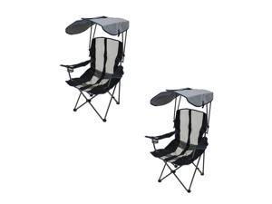 Kelsyus UPF Portable Camping Folding Lawn Chair with Canopy, Navy (2 Pack) Kelsyus UPF Portable Camping Folding Lawn Chair with Canopy, Navy (2 Pack)