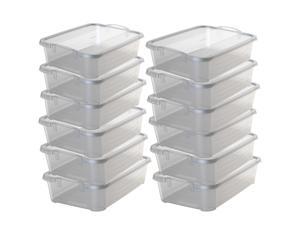 Life Story Clear Stackable Closet & Storage Box 34 Quart Containers, (12 Pack) Life Story Clear Stackable Closet & Storage Box 34 Quart Containers, (12 Pack)