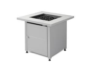 Endless Summer Outdoor Fire Pit with Faux Marble Finish, Black Glass 