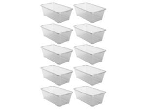 Life Story 6 Quart Clear Shoe Storage Box Stacking Container Bin w/ Lids,10 Pack Life Story 6 Quart Clear Shoe Storage Box Stacking Container Bin w/ Lids,10 Pack
