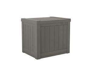 Suncast SS500ST 22 Gallon Small Resin Outdoor Patio Storage Deck Box, Stoney