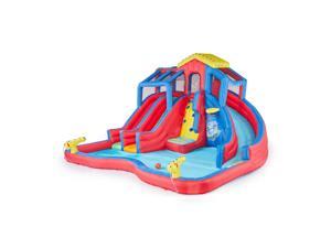 Banzai Hydro Blast Inflatable Play Water Park with Slides and Water Cannons
