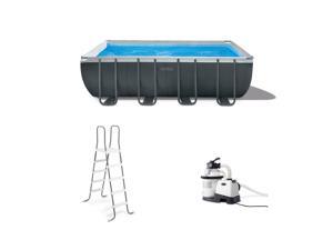 Intex Ultra 18' x 9' x 52" XTR Rectangular Frame Swimming Pool Set w/Pump Filter 