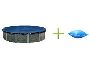 Swimline 18' Round Above Ground Swimming Pool Cover + 4'x8' Closing Air Pillow Swimline 18' Round Above Ground Swimming Pool Cover + 4'x8' Closing Air Pillow
