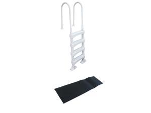 Vinyl Works in Step Above Ground Swimming Pool Ladder & Protective Ladder Mat 