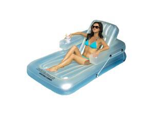 Swimline 90521 Kickback Swimming Pool Inflatable Lounger Adjustable Float, White Swimline 90521 Kickback Swimming Pool Inflatable Lounger Adjustable Float, White
