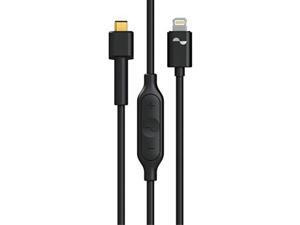 lightning cable accessory by nuraphone, lightning cable with inline remote. vol up/down, play, stop, pause, skip. 130cm / 51.2" length. apple mfi certified lightning cable accessory by nuraphone, lightning cable with inline remote. vol up/down, play, stop, pause, skip. 130cm / 51.2" length. apple mfi certified
