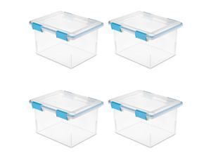 Sterilite 32 Quart Clear Plastic Stacking Storage Container Box (4 Pack) Sterilite 32 Quart Clear Plastic Stacking Storage Container Box (4 Pack)