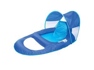 SwimWays 13022 Spring Float Recliner Pool Lounge Chair with Sun Canopy, Blue SwimWays 13022 Spring Float Recliner Pool Lounge Chair with Sun Canopy, Blue