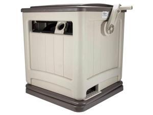 Suncast Swivel Smart Trak Hose Hideaway 225 Foot Hose Reel Storage Bin, Taupe Suncast Swivel Smart Trak Hose Hideaway 225 Foot Hose Reel Storage Bin, Taupe