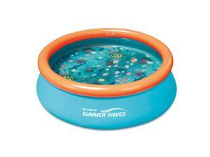 Summer Waves 8ft x 30in Kiddie Inflatable Above Ground Pool (No Pump Included) Summer Waves 8ft x 30in Kiddie Inflatable Above Ground Pool (No Pump Included)
