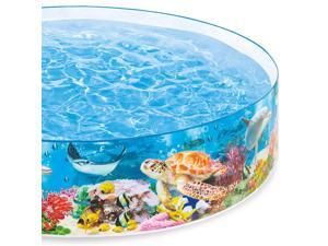Intex 8ft x 18in SnapSet Kiddie 8 x 8 Foot Instant Swimming Pool, Deep Sea Blue Intex 8ft x 18in SnapSet Kiddie 8 x 8 Foot Instant Swimming Pool, Deep Sea Blue
